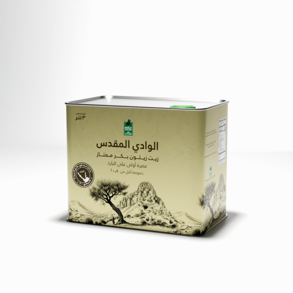 ⁦زيت زيتون بكر ممتاز 3 لتر (صفيح غذائي)⁩ - الصورة ⁦2⁩